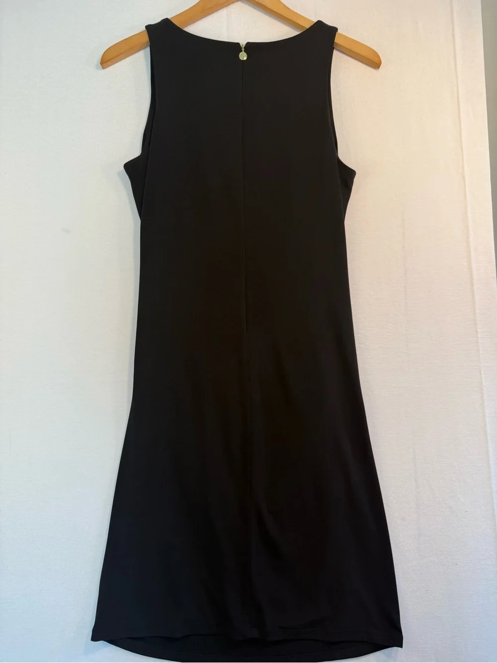 Michael Kors Black Sleeveless Draped Sheath Dress
